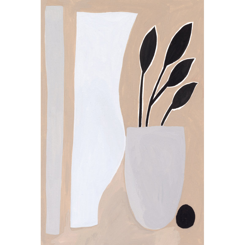 Pale Abstraction II by Melissa Wang - Wrapped Canvas Painting, 46cm H x 30cm W