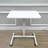 28 x 19" White Standup Sitdown Table with Adjustable Height 28 to 45 inches with Locking Wheels