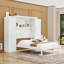 Lit escamotable en bois avec placards et tablette de rangement-1548009508