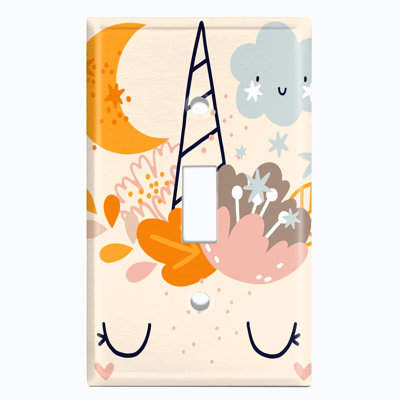 Patterned 1 - Gang Toggle Light Switch Standard Wall Plate