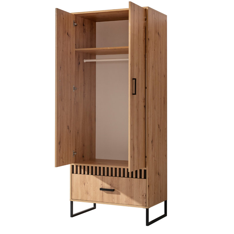Melle 2 Door Manufactured Wood Wardrobe