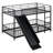Metal Bunk Bed with Slide and Guardrails-2052748074-2052748072