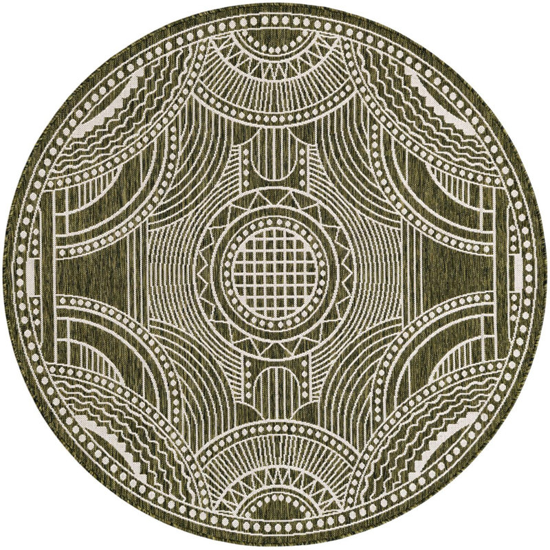 Tapis vert Aucun, Rond 6 pi 1 po