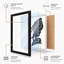 Profile in Black Line Art Deco - Framed Print-1267101763-1267101766