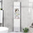 Freestanding White Corner Bathroom Cabinet With 2 Doors, Adjustable Shelves & Open Shelf