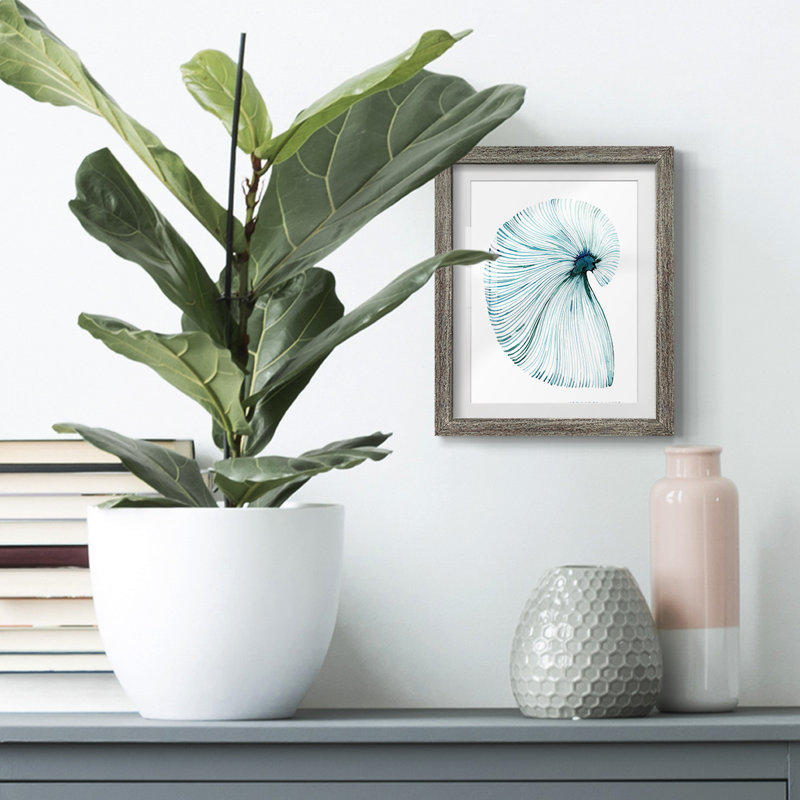 Iris Garden, Papier encadré argent vieilli, Blanc