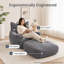 Pouf UUKRAVE pour adultes, canapé-lit 2 en 1 pliable et détachable avec repose-pieds, canapé surdimensionné en velours côtelé, fauteuil de lecture doux et confortable pour salon, chambre et salle de jeux-581121832-581121833-581121835