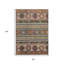 Tapis tribal intérieur / extérieur lavable 8 pi x 10 pi Rust