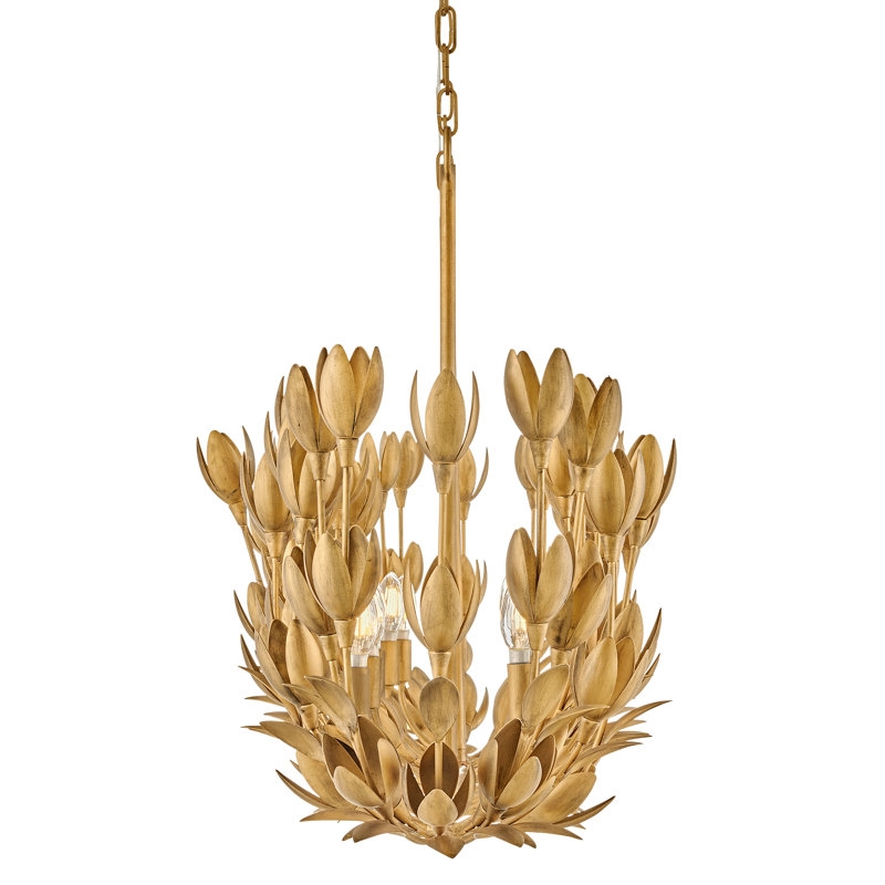 Hinkley Flora Linear Chandelier, Burnished Gold
