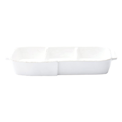 VIETRI Lastra Stoneware Divided Serving Dish