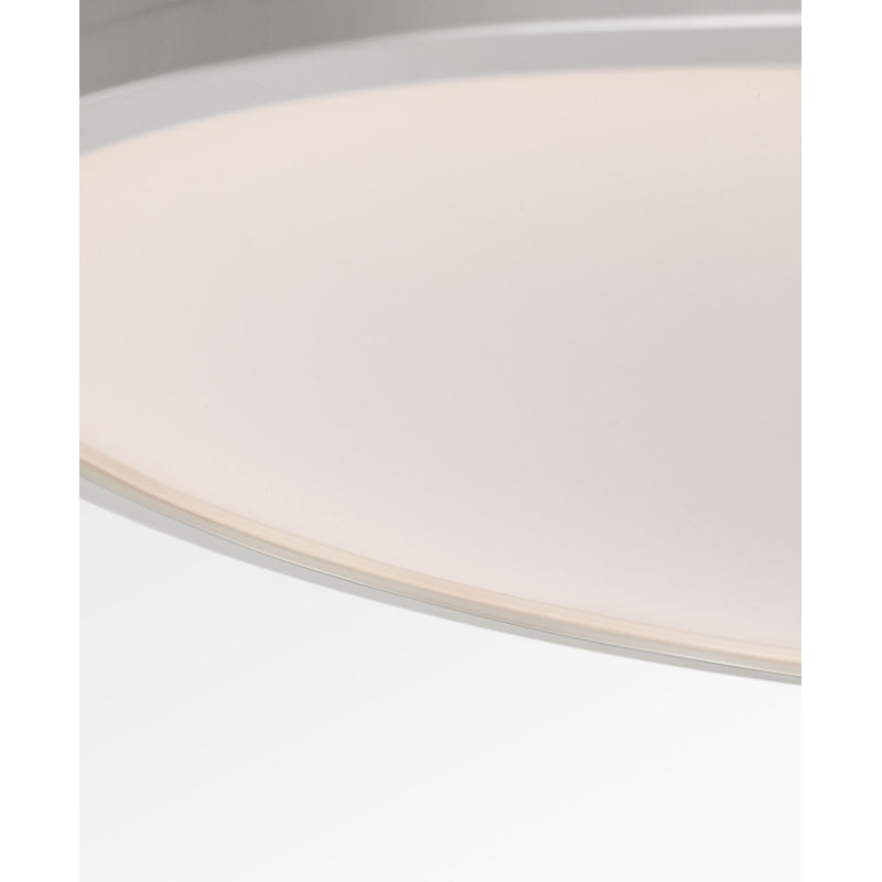 Dupont Round Semi Flush, Polished Nickel, 4" H x 16" W x 16" D