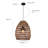 16-Inch 1-Light Outdoor Wicker Pendant-2064047598