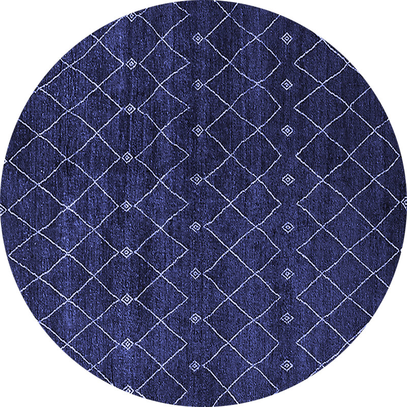 Geometric Indoor Rug, Round 3'