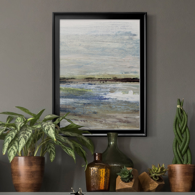 Wetlands II - Peinture sur toile encadrée, H 30,5 po x l 42,5 po x P 1,5 po, Cadre noir
