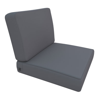Argyri Outdoor Deep Seat Cushion, 25 x 25.5 x 5 Inch High-Density Foam Patio Chair Cushion with Water-Repellent & UV-Resistant Cover, Tear-Resistant Seat & Back Cushion for Chairs, Sofas