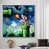 White Floater Framed
