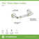 Elm Single Roll Toilet Paper Holder with Wall Mounting Hardware