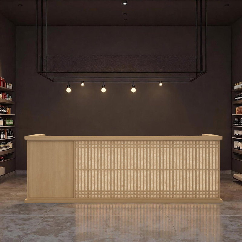 Comptoir de bar Sleek Modern, Natural Wood
