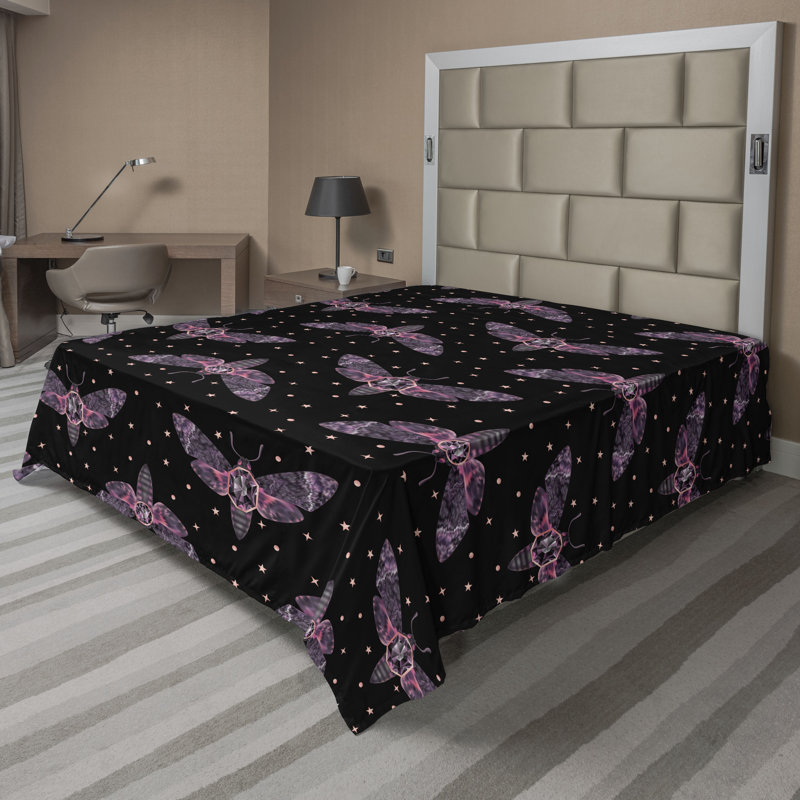Drap plat Ambesonne Cosmic Art Rave Colours, Drap plat de taille très grand