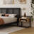 Merab Arland C-Shaped Nightstand & Side Table – Two-Tone with Open Storage