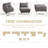 Jacqulene Modern Minimalist Corduroy Module Combination Sofa with USB Charging Ports-1075049924