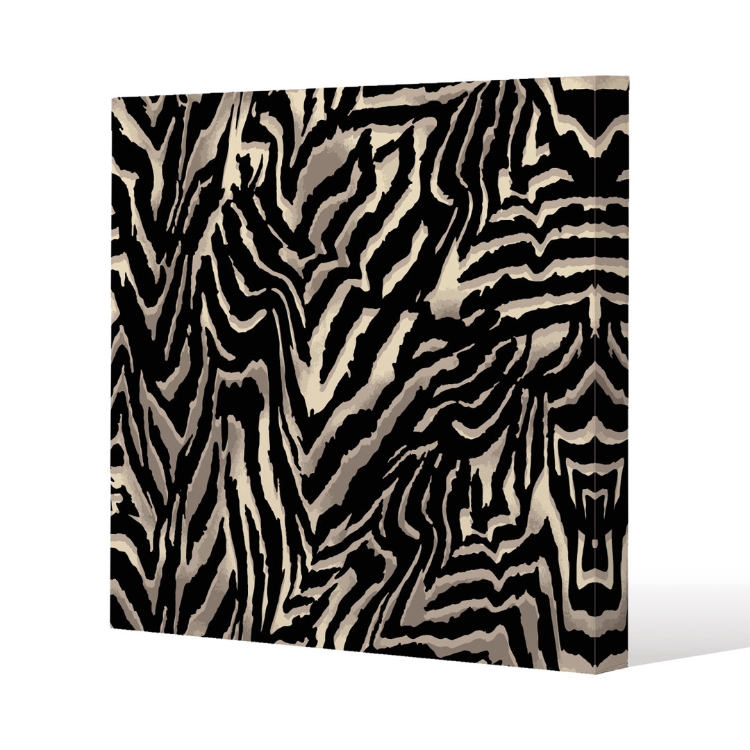 Gold Zebra Print Canvas Print
