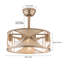 Ventilateur de plafond intelligent 18 pouces avec lumière et télécommande Shondale
