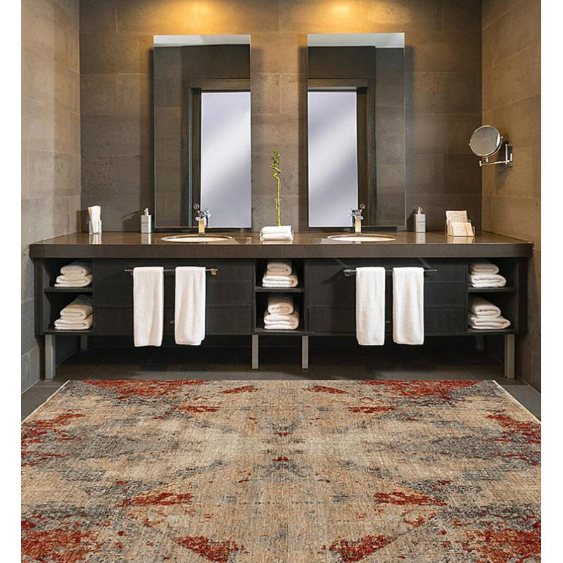 Shangri-La Hand Knotted Wool Indoor Rug, Rectangle 8' x 10'