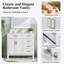 Meuble-lavabo moderne 36 po avec lavabo en céramique blanc, portes à fermeture douce, 4 tiroirs de rangement, conception élégante pour les petites salles de bain