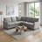 85 In L Shaped Corner Couch, 5 Seat Modular Sectional Sofa For Living Room-930035725