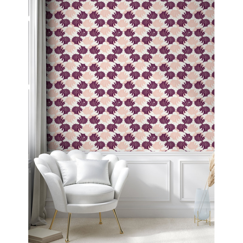Birge Roll, Pale Salmon Plum/Ivory, 100" L x 13" W