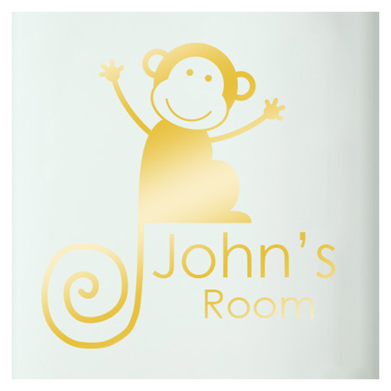 Animals Wall Decal, Shiny Gold