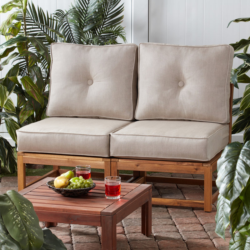 Sunbrella 4-Piece Deep Seat Cushion Set, Cast Ash