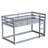 Twin Over Twin Solid Wood Bunk Beds With Ladder-1554300635