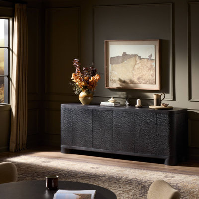Shevall Sideboard-Carved Black Mango