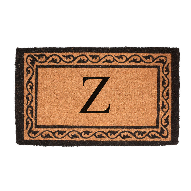 Monogram Mat Outdoor Doormat, 2'6" x 4', Z