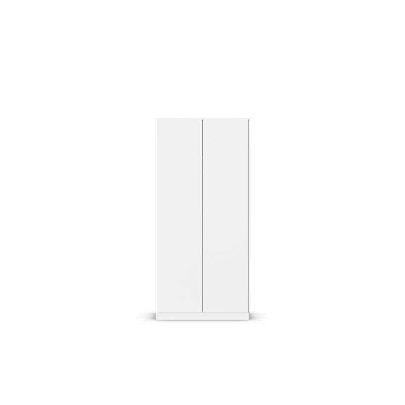 Wardrobe with hinged door wardrobe COSTA width 90cm, handle-free, push-to-open, White
