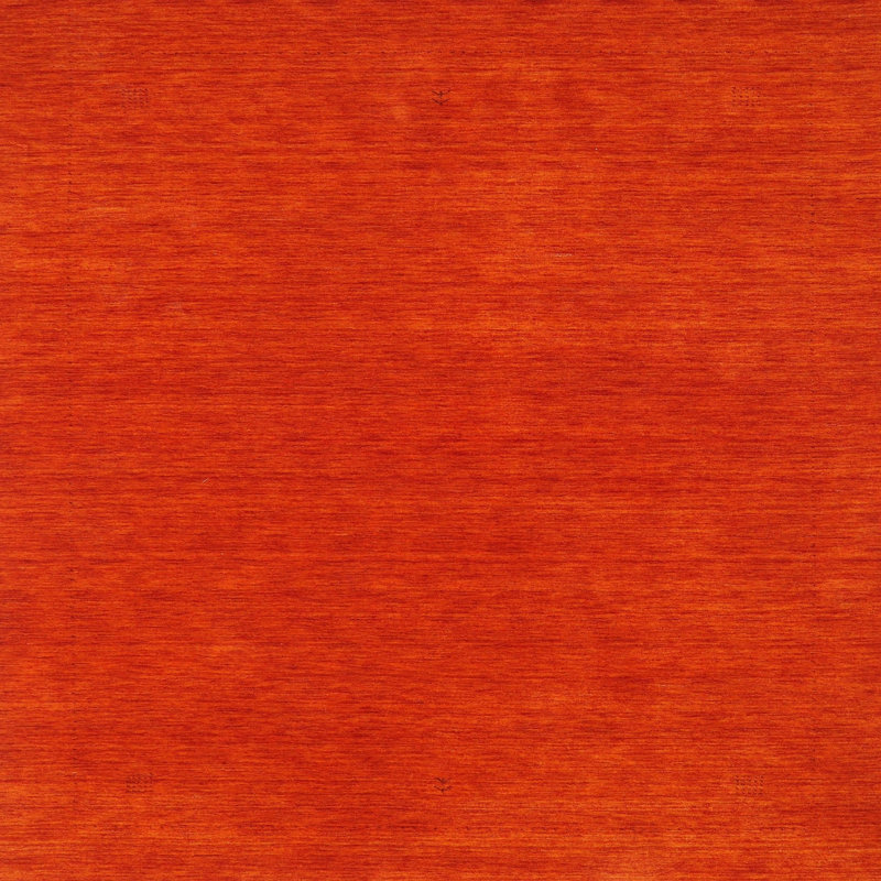 Tapis contemporain rouge, Carré 5 pi