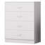 Lycinda 3 Piece Bedroom Furniture Set. 2 Door Wardrobe. 4 Drawer Chest Of Drawers. 2 Drawer Bedside Table. Matt Finish, Scratch Resistant, Brushed Chrome Metal Handles-88153597
