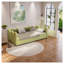 Canapé-lit convertible avec port USB, futon pliant une place pour petits espaces, salon et chambres d'amis, tissu blanc et vert avec structure en métal