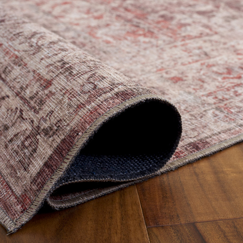 Vintage Heriz 600 Performance Machine Washable Oriental; Vintage Look Indoor Rug, Rectangle 9' x 12'
