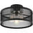 3 Light Semi Flush mount ceiling light fixture with Stainless Mesh Shade-1577718623