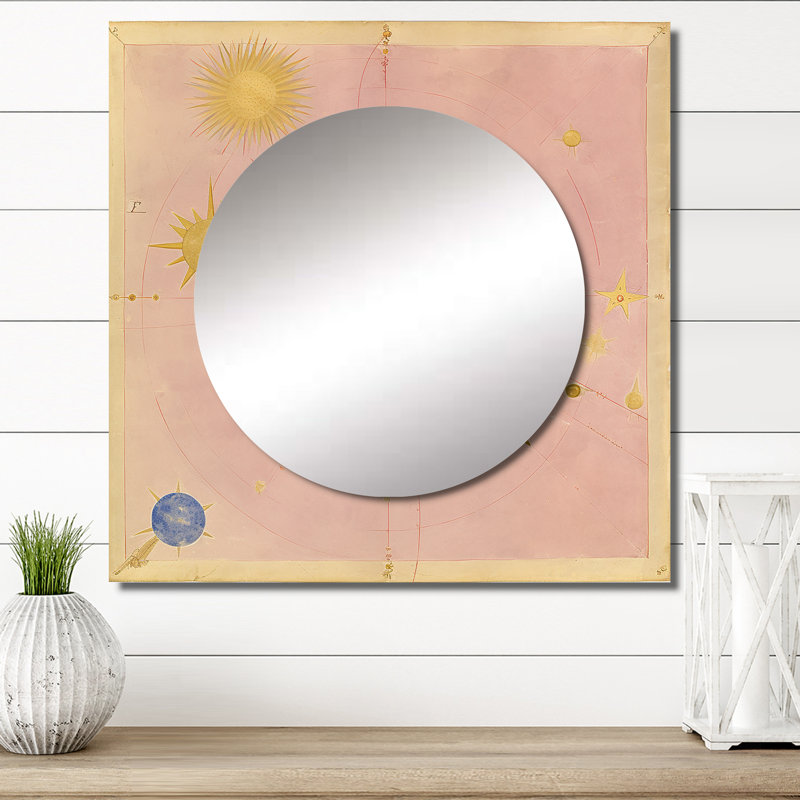 Cosmic Blueprint Vintage Universe Illustration - Abstract Spirals Square, 23 po x 23 po