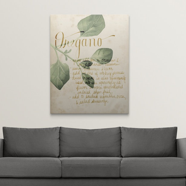 «Herb Study III», Grace Popp, reproduction d'art, H 30 po x l 24 po x P 1,5 po, Toile