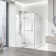 Monteray 46" W x 34" D x 73" H Hinged Frameless Shower Enclosure with 3/8  Clear Glass