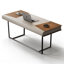 Walnut Veneer Faux Leather Writing Desk with Storage Drawers
