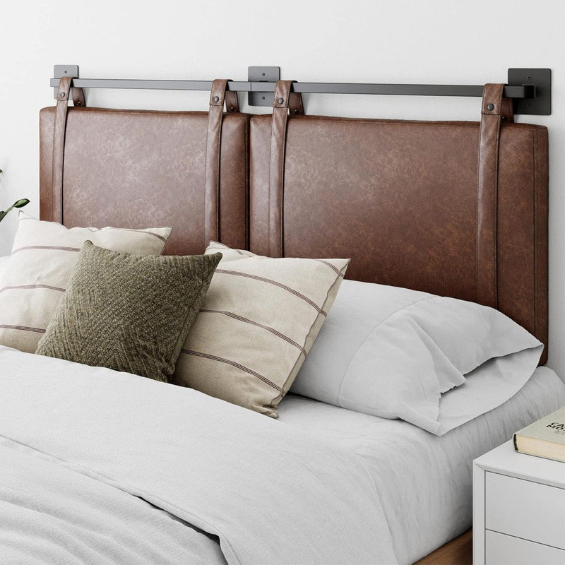 Kroeker Upholstered Headboard, Queen, Brown