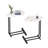 2-Pieces C-Shaped Side Table C Table Living Room End Table Wood End Table With Metal Frame-1672229457