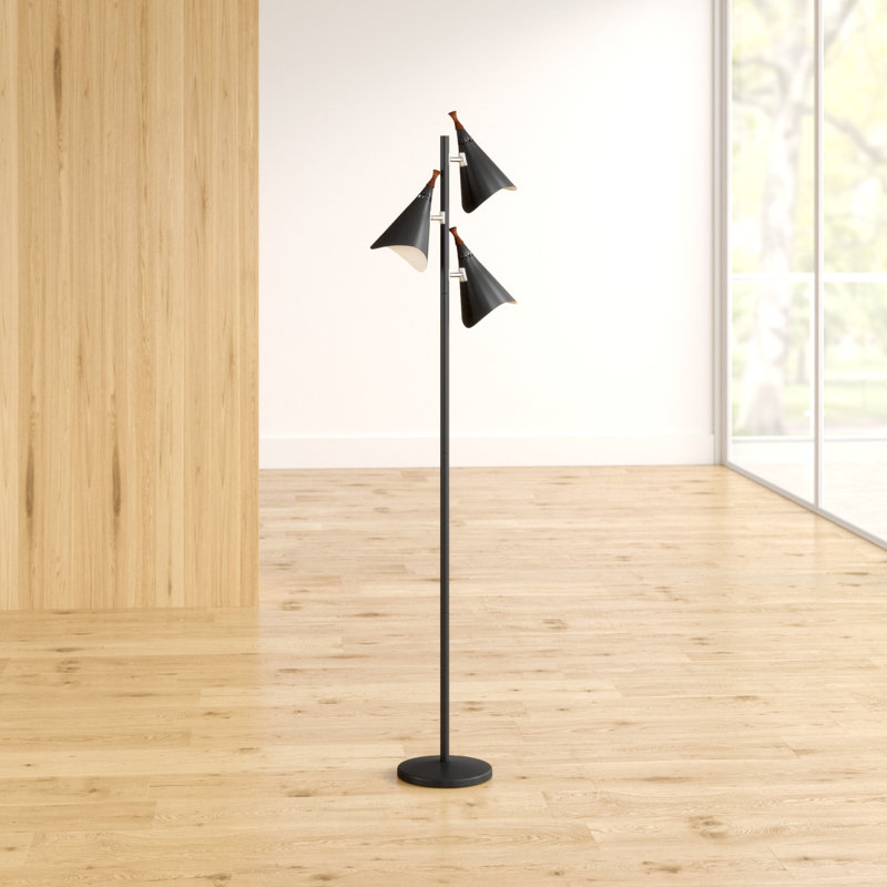 Huguetta 68'' Black Tree Floor Lamp