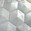 Aurora Glossy 3" x 3" Glass Hexagonal Mosaic Tile-1834716234
